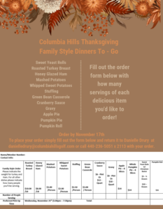 Thanksgiving Take Out